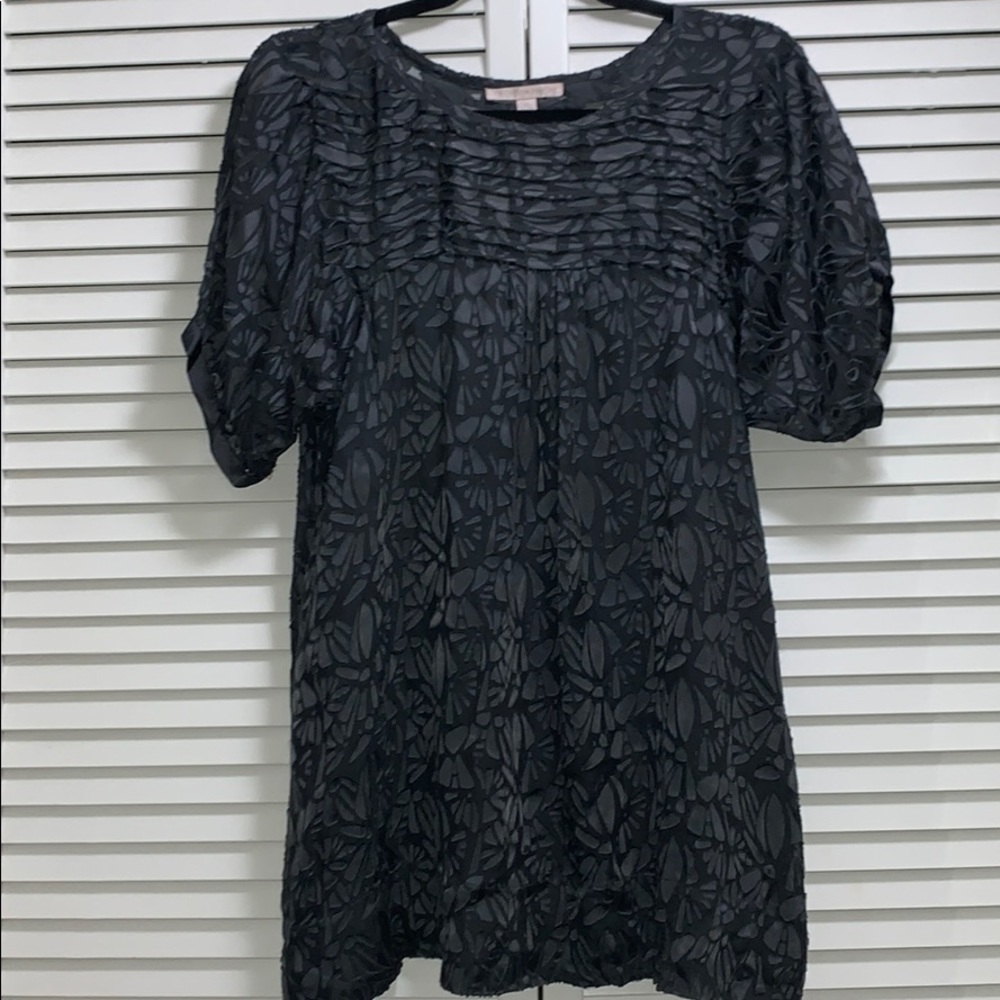 Rebecca Taylor silver/grey print blouse